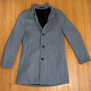 H&M Wool Blend Gray Top Coat 44R